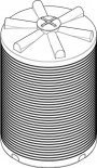 Евролос ВЦЕ 3000 с клапаном вертикальная цилиндрическая